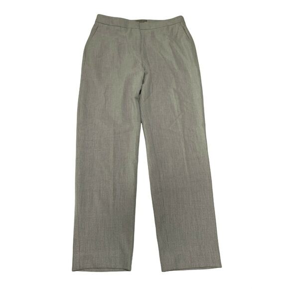 H&M Dress Work Pants Women's Light Gray Sz 6 Mid Rise Ankle Leg Stretch Flannel - Picture 1 of 8